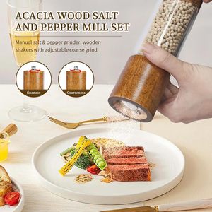 Moulin à sel et à poivre personnalisé, écologique, alimenté par USB, rechargeable, avec batterie au lithium, dessus en bois, pour les voyages - Product Image 2