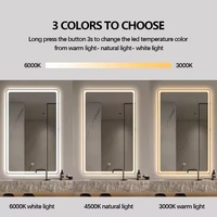Vente directe en usine Home Decor Miroir lumineux de coiffeuse de salle de bain mural à LED