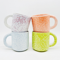 Classique réactif couleur glaçure cadeau tasse à café en céramique Durable grès bonbons tasse à café personnalisé sport tasse en céramique