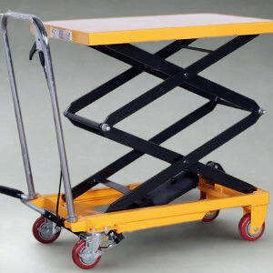 Heavy Duty Hydraulic Scissor Lift Table <b>Trolley</b> with Wheels Industrial Material Handling <b>Platform</b> Cart for Warehouse Use - Product Image 3