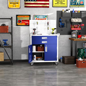 औद्योगिक गेराज मास्टरफोर्स उपकरण कैबिनेट के साथ पहियों धातु गैरेज भंडारण अलमारियाँ पर - Product Image 1