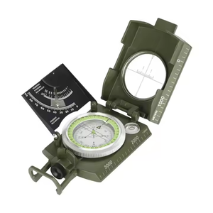 Boussole multifonctionnelle en métal professionnel voyage en plein air aventure règle niveau inclinomètre lueur dans le noir loupe - Product Image 1