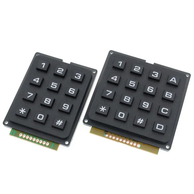 3*4 4*4 Matrix Switch Keyboard Keypad Array Module ABS Plastic Keys 4x4 3x4 12 16 Key Button Membrane Switch DIY Kit