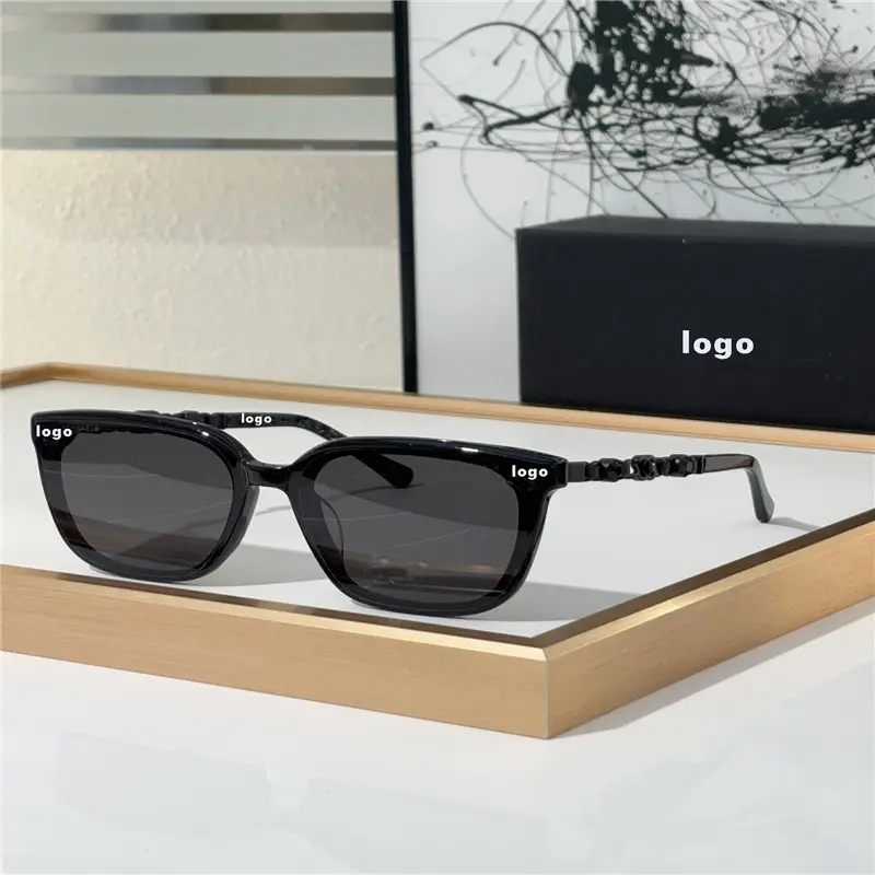 2024 nuovo arrivo occhiali da sole firmati di alta qualità da donna con montatura quadrata di marca di lusso in materiale acetato occhiali da sole UV400