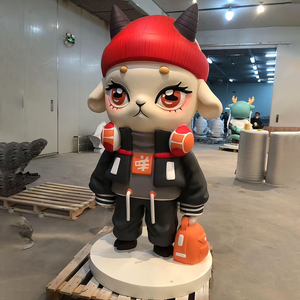 Custom 3D Cartoon Tennis Sports-Inspired Fiberglass Art Sculpture Custom Fiberglass Statues for Schools and <strong>Athletic</strong> Venues - Product Image 2