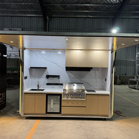 Cuisine extérieure avec construction en marbre artificiel et en panneaux de particules pour villa et hôpital