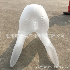 Oreiller de voyage gonflable en forme de U, transparent, en PVC écologique, taille adulte, pour les jeunes de 15 à 35 ans - Product Image 4