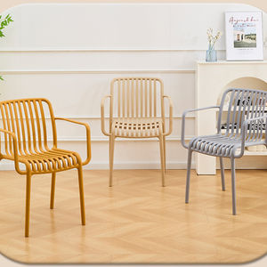 <span class=keywords><strong>Chaise</strong></span> de salle à manger de style nordique moderne de luxe avec dossier et accoudoirs en plastique, meubles d'intérieur/extérieur, <span class=keywords><strong>chaise</strong></span> de salle à manger - Product Image 2