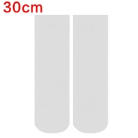 Chaussettes blanches unies en polyester vierges pour sublimation, vente en gros à bas prix