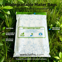 Sacs d'expédition compostables certifiés TUV 100% directement de l'usine |   Sacs d'expédition biodégradables en amidon de maïs pour la poste et l'express