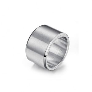 Anel Masculino de Aço Inoxidável de 15mm de Largura, Simples e Elegante, que Não Desbota, Joia da Moda - Product Image 3