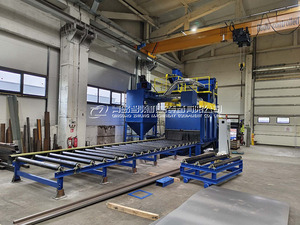 Machine de <span class=keywords><strong>sablage</strong></span> à billes pour profilés en acier, tôles en acier, feuilles métalliques, avec PLC et moteur pour l'élimination de la rouille - Product Image 5