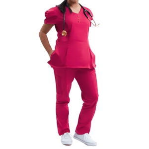 卸売看護スクラブ工場直接プラスサイズ作業ジョガースクラブカスタム快適なスクラブユニフォームセットナース - Product Image 3