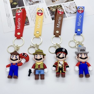สินค้ามาใหม่ พวงกุญแจยางลายการ์ตูน 3 มิติ ซูเปอร์มาริโอ สไตล์คลาสสิค ของตกแต่งกระเป๋าเป้ ของขวัญ พวงกุญแจมาริโอ - Product Image 3