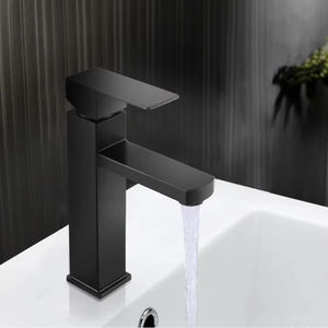 Robinet de lavabo monocommande moderne en laiton chromé, à montage sur plan, avec mitigeur <span class=keywords><strong>eau</strong></span> chaude/froide pour salle de bain - Product Image 2