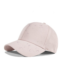 Gorra de Béisbol Personalizada de 6 Paneles con Visera Plana, Perforaciones Cortadas con Láser, Gorra Trucker Impermeable de Algodón/Poliéster con Dobby de Goma para Negocios
