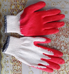 คุณภาพสูง Latex ครึ่งผ้าฝ้าย/โพลีเอสเตอร์ถุงมือ - Product Image 3