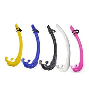 Logo Portable Wet Dive Training Swim Kit Snorkeling Freediving Full Silicone <strong>Rollup</strong> Foldable Snorkel Breathing Tube - Product Image 2