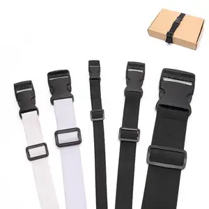 Caisheng Elastic Buckle Strap Nylon Polyester Luggage Strap With Plastic Buckle