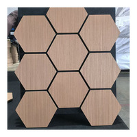 Art du bois Panneau acoustique hexagonal Décoration murale Art mural paramétrique Panneau acoustique 3D pour murs de bureau