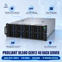 Serveur en rack 4U DL580 Gen12 avec processeurs Intel Xeon 6, 16 canaux DIMM par processeur