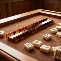 Support magnétique en acrylique en forme de U pour Mahjong, règle de placement de tuiles de Mahjong style américain en écaille de tortue, et outil de gestion des tuiles