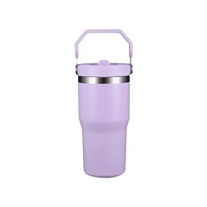 Gobelet de voyage isotherme avec poignée latérale confortable, en acier inoxydable à double paroi de 30 oz pour les boissons quotidiennes - Product Image 4