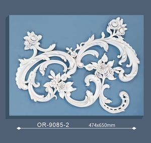 Disques décoratifs modernes en polyuréthane OR-9085 pour extérieur et hôtels, ornés d'<span class=keywords><strong>éléments</strong></span> floraux torsadés en forme <span class=keywords><strong>de</strong></span> vigne - Product Image 3