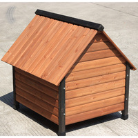 Cage pour animaux de compagnie de luxe moderne, en bois massif, pour l'extérieur, résistante à la pluie et au soleil, anti-corrosion, avec fermeture à bouton, pour chiens de petite à moyenne taille