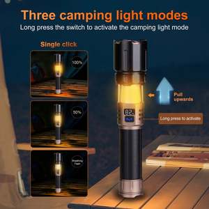 WOSEN 5000 Lumens Haute Puissance Linterna Étanche USB Rechargeable Lanterne Blanc LED Torche Lumière Tactique Lampe de Poche - Product Image 5