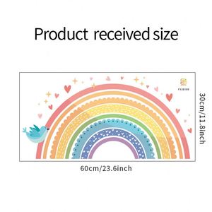 Pegatinas de Pared de PVC con Diseño de Arcoíris Personalizadas, Calcomanías de Vinilo Autoadhesivas Impermeables para Habitaciones Infantiles, Decoración Removible para el Hogar - Product Image 2