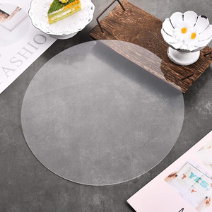 Disques à gâteau ronds en acrylique transparents personnalisés de 4, 6, 10, 12 pouces, supports de base pour gâteaux d'anniversaire, outils de cuisine DIY - Product Image 4