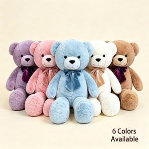 Boneka Beruang Teddy Besar Custom Logo Pabrik dengan Dasi Kupu-kupu, Boneka Hewan Isi Lembut Klasik untuk Hadiah Hari Valentine - Product Image 1