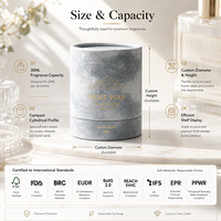 Emballage en tube de papier personnalisé, toutes tailles, boîte cylindrique rigide en carton, tube cadeau écologique en kraft FSC pour parfum, bougie, thé