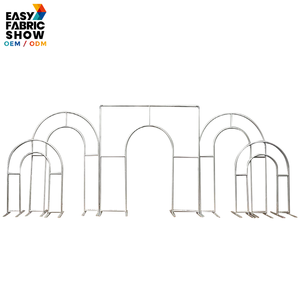 結婚式 & イベント用3Dレイヤードデザインのヘビーデューティアルミヴィンテージ取り外し可能なウェディングアーチバックドロップスタンド - Product Image 3