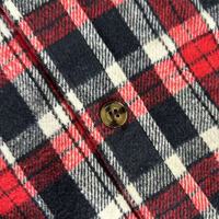 Veste chemise à carreaux en flanelle décontractée et élégante pour hommes vêtements d'hiver épais avec logo avant polyvalent