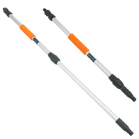 Perche télescopique multifonctionnelle en aluminium pour le nettoyage domestique et le lavage de voiture
