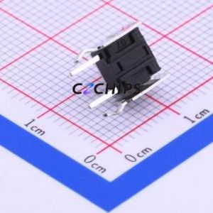 TSA067G60-250 Tactile Switch Bent Lead Through Hole-4P,6x6mm Switch Single Pole Single Throw Round Button 2.5N Right Angle - Product Image 2