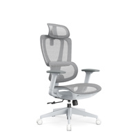 Chaise de bureau ergonomique à dossier haut personnalisée pour cadre dirigeant, avec soutien lombaire dynamique et accoudoirs réglables 4D