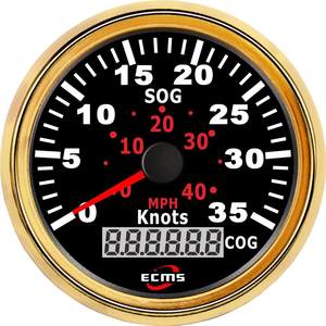 New 52mm Analog GPS Speedometer 35Knots for Yacht Boat RV Car Modification Manufactured Fuel <b>Gauge</b> Condition New - Product Image 2