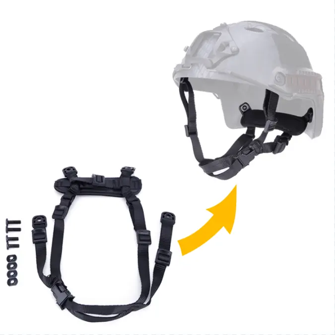 Outdoor Verstelbare Kinband Tactische Snelle Helm Accessoire Airsoft Veiligheidshelm Met Kinband