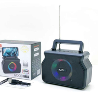 Tragbarer kabelloser 5.4-Lautsprecher mit RGB-Licht, Stereo-Woofer, 10W Ausgangsleistung, integriertem Mikrofon – Outdoor-Party-DJ-Lautsprecher mit FM/TF/USB