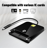 ZOWEETEK USB C Lector de tarjetas con chip ISO Escritor OTG Móvil EMV CAC Pago Lector de tarjetas inteligentes Lector de tarjetas con chip ISO Escritor