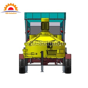 Planta de betão móvel da mini máquina concreta portátil com silo móvel do cimento - Product Image 2