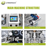 Machine d'emballage verticale semi-automatique pour pâtes humides avec élévateur de matériaux et convoyeur pour ligne de production de nouilles fraîches