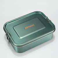 Boîte à lunch en acier inoxydable Aohea pour adultes, étanche, 1 compartiment, boîte à lunch en métal, nourriture