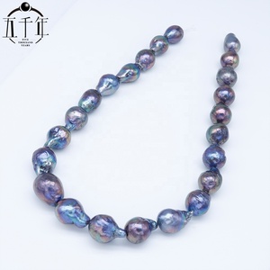 <span class=keywords><strong>Collana</strong></span> di <span class=keywords><strong>Perle</strong></span> 10-13mm, <span class=keywords><strong>Grandi</strong></span> <span class=keywords><strong>Perle</strong></span> Barocche Color Pavone, <span class=keywords><strong>Collana</strong></span> a Filo di <span class=keywords><strong>Perle</strong></span> d'Acqua Dolce Coltivate Autentiche - Product Image 1