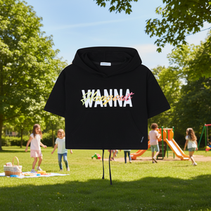 Camiseta Premium Coreana OZKIZ T02 para Niñas de 6 a 9 Años, Colección de Verano con Estampado Informal, Sudadera con Capucha, Venta al Por Mayor - Product Image 3
