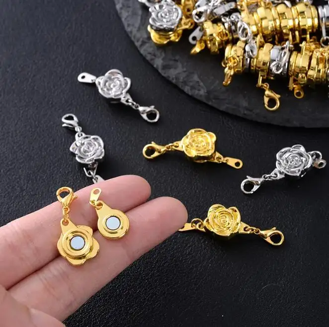 Rose Khóa móc từ cuối tôm hùm Clasp đóng cửa chuyển đổi chuỗi Extender cho đồ trang sức vòng cổ vòng đeo tay