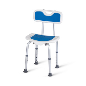 Chaise de douche HePo avec dossier et accoudoirs, tabouret de bain antidérapant pour personnes âgées, femmes enceintes et enfants - Product Image 2
